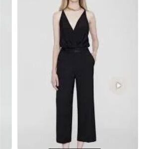 Anine Bing Classic Tailored Dress Pants in Noir